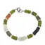 Bratara Peridot, Granat si Mix Piatra Lunii discuri 5-6mm cu Piatra Lunii sfere 3mm