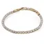 Bratara Cupru placat cu aur galben 18k, model box cu zirconii incrustate