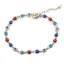 Bratara Cupru placat cu aur galben 18k, ochi protector multicolor