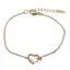 Bratara Cupru placat cu aur galben 18k, zale mici, charm cu inima si fluture