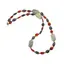 Colier Carneol si Iolith neuniform 8-10mm, Peridot sfere 3mm si Prehnit tuburi fatetate 14mm