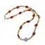 Colier Jad galben sfere 4mm, Carneol neuniform 9-12m, Anglit sfera 10mm si elemente aurii