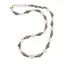 Colier Labradorit si Cristal de stanca neuniform 8-10mm, Hematit auriu sfere fatetate 4mm
