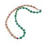 Colier Piatra lunii piersica banuti 7mm, sfere 3mm, Onix verde banuti fatetati 7mm si Hematit auriu steluta
