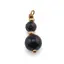 Pandantiv Onix sfera fatetata 5mm si sfera 8mm, auriu