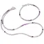Set bratara si colier Ametist degrade sfere fatetate, 3mm