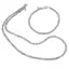 Set bratara si colier Labradorit sfere fatetate, 4mm