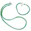 Set bratara si colier Onix verde degrade sfere fatetate, 3mm