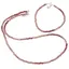 Set bratara si colier Rodonit roz sfere fatetate 3,5mm