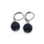 Cercei cu agatatoare Cuart electroplacat albastru sfera 10mm