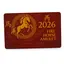 Card feng shui din plastic Calul de foc, amuleta pentru protectie, noroc si  stabilitate, 2026