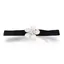 Choker model floare sidef alb si perle, 30cm