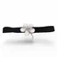 Choker model floare sidef alb si sticla, 30cm
