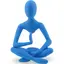 Figurina silueta in postura de meditatie, 12cm - albastru