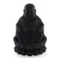 Statueta feng shui Buddha vesel pe floare de lotus, 9cm - negru