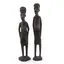 Statuete vintage din lemn, cuplu tribal, 21-22cm