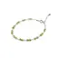 Bratara Peridot discuri fatetate 3-4mm, Cuart transparent sfere fatetate 2mm si argint 925