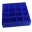 Cutie pentru cristale cu 16 de compartimente, albastra - 20cm