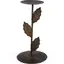 Suport vintage din metal, cu baza rotunda si frunze stilizate - 17,5cm