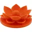 Suport aromaterapie pentru ardere betisoare parfumate, model floare de lotus portocalie - 2,5cm