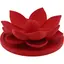 Suport aromaterapie pentru ardere betisoare parfumate, model floare de lotus rosie - 2,5cm