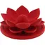 Suport aromaterapie pentru ardere betisoare parfumate, model floare de lotus rosu - 2,5cm