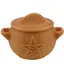 Decoratiune mini ceaun ritualic cu capac, galben - 2,5cm