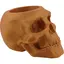 Decoratiune / Suport pentru cristale, model craniu, galben - 9cm