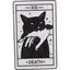 Decoratiune tip carte de tarot DEATH, 20cm - alb cu negru