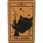Decoratiune tip carte de tarot THE LOVERS, 20cm - galben inchis cu negru