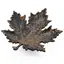 Decoratiune / Suport pentru cristale, model frunza de artar cu detalii texturate antichizata manual - 15cm