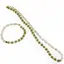 Set colier si bratara Peridot si Prehnit rondele 6mm, Prehnit sfere 4mm si Hematit auriu