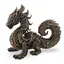 Statueta Dragon gravata in stil baroc antichizata manual - 16,5cm