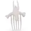 Accesoriu ac de par model craniu de dragon si oase, 10cm - alb