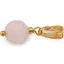 Pandantiv Cuart roz sfera fatetata 8mm cu metal auriu