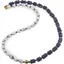 Colier Howlit si Sodalit rondele 6-7mm, Lapis Lazuli sfere fatetate 3mm si Howlit auriu