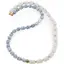 Colier Opal alb si Opal albastru rondele 6-7mm, Acvamarin sfere 3mm si Hematit auriu