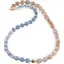 Colier Opal albastru si Rodocrozit patratele 7mm, Acvamarin sfere 3mm si Hematit auriu
