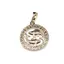 Pandantiv din cupru placat cu aur galben 18k, model rotund cu zodia Pesti