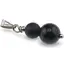 Pandantiv Onix negru mat si Obsidian negru sfere, 6-8mm