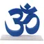 Decoratiune feng shui cu simbolul OM, albastru - 22cm