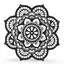 Decoratiune feng shui mandala lotus, negru - 17cm