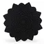 Decoratiune / Suport mandala cu decupaje pentru cristale, negru - 18cm