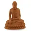 Statueta feng shui Buddha in meditatie cu mudra Atingerii Pamantului, galbena - 10cm