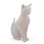 Statueta Pisica gravata alba - 14,5cm