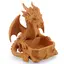 Suport pentru cristale Dragon protector, galben - 14cm