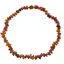 Colier din Chihlimbar chips pentru copii, maro - 32cm