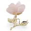 Decoratiune floare aurie cu petale Cuart roz - 8cm