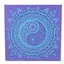 Decoratiune patrata layered cu simbolul Yin Yang, mov cu albastru - 21cm