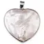 Pandantiv inima din Sidef alb cu montura argintie - 31,5mm